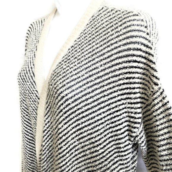 Eileen Fisher Cardigan Waterfall Organic Cotton Drop Shoulder Long Sleeve Ribbed - Picture 6 of 9